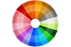 3D Penna PLA-filament Påfyllningar, 20 färger 3D-tryck pennfilament 1,75 mm | 16,4 fot per färg totalt 328 fot för de flesta intelligenta 3D-pennor 3D-skrivare