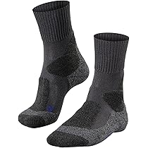 FALKE Heren Wandelsokken TK1 Adventure Cool M So lyocell functioneel materiaal anti-blaar dik 1 paar, Grijs Asphalt Melange 3180, 42-43 FALKE Heren Wandelsokken TK1 Adventure Cool M So lyocell functioneel materiaal anti-blaar dik 1 paar, Grijs Asphalt Melange 3180, 42-43