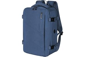 Gluckstar Zaino Ryanair 40x20x25 Bagaglio a Mano 20L Zaino da Viaggio Aereo per Donna Uomo Cabina Valigia per EasyJet Wizzair Lavoro Scuola Weekend (Blu)