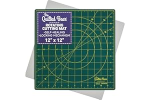 The Quilted Bear Tappetino da taglio rotante, 30,5 x 30,5 cm, quadrato, autorigenerante, girevole a 360°, con innovativo meccanismo di bloccaggio per trapuntare e cucire, disponibile in vari colori