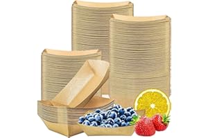 AMD Nexus 100 X Small Kraft Paper Food Trays 16x12cm | Brown Cardboard Serving Plates Recycled Takeaway Boxes | Kraft Containers Holder Baskets for Chips Burger BBQ Birthday Party Camping