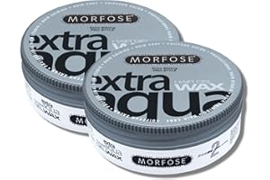 Morfose, Extra Aqua Hair Wax, cera per capelli al profumo di chewing-gum, 2 barattoli da 175 ml (etichetta in lingua italiana non garantita)