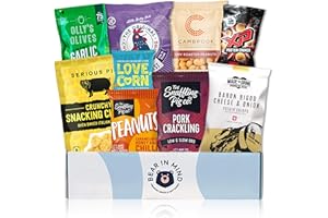 BEAR IN MIND Bar Snacks Hamper for Adults & Party Freaks, Sweet & Savory Pub Snacks, Includes Roasted Peanuts, Potato Crisps, Juicy Olives, Chicken Crackling, Gift Ready Snack Hamper