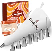 Dr. Oetker Sac à Poche In Cotone 35 Cm Con 2 Beccucci In Acciaio Inox - Accessori Per Decorare Dolci
