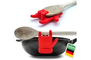 Netrox - Porta Mestoli da Cucina - Senza BFA per alimenti e resistente al calore fino a 230C° - regalo divertente - Mestoo poggia utensili ogtti spatola stani particolari portamestoli gadget cucchiaio
