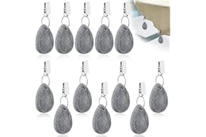 IIRC Tischdeckenbeschwerer 12STK Tischdeckengewichte mit Clips Tischdecke Gewichte Tischdeckenklammern für Familie Party Camping Hochzeit Garten Picknick (grau)