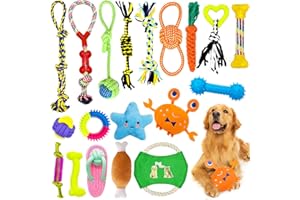 HEPAZ Hundespielzeug,Hergestellt aus Natürlicher Baumwolle ungiftig und geruchlos Robust Besser für Zahnreinigung Geeignet für kleine Und Mittlere Hunde Hundespielzeug Set 19 PCS