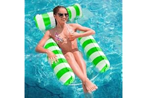 MLRYH Hamaca de Agua, 4 -En- 1 Tumbona Hinchable Colchoneta Hinchable Plegable Flotador Piscina, Hamaca Flotante Piscina Juguetes para la Piscina Verano Playa Mar Piscina.