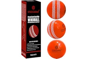 ONEGlobal Palla da cricket morbida di alta qualità, materiali durevoli, cuciture colorate realistiche, vero rimbalzo e altalena, palline da cricket per allenamento all'aperto e al chiuso, allenamento