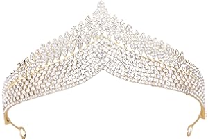 Wedding Tiara, Vofler Bride Crown - Baroque Anastasia Crystal Rhinestone Headpieces Head Accessories for Bridal Women Queen Girls Princess Birthday Quinceanera Pageant Homecoming Costume Party