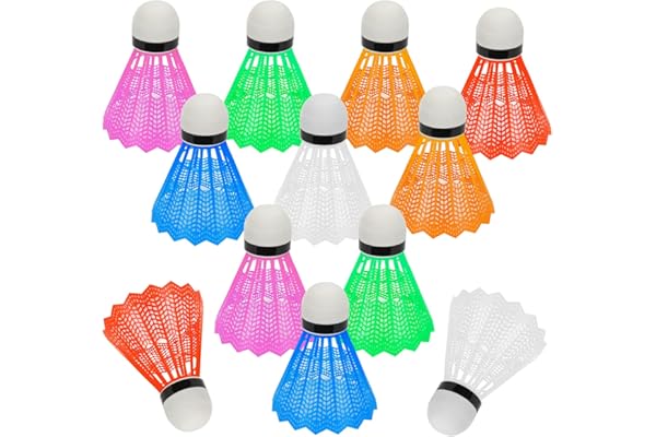 Hysagtek 12 Pièces Volants de Badminton en Plastique Balles de Badminton