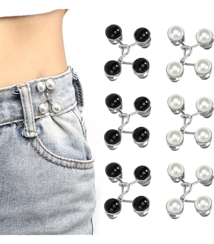Bouton Jean Clipsable, 8 Pièces Pince Pour Pantalon Trop