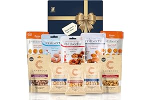 HATTIE'S GIFTS Hattie’s Gifts Gourmet Nuts Gift Set - Savoury Snacks & Nut Selection Box with Peanuts, Almonds & Cashews - Luxury Christmas Food Hamper Gift for Men & Women, Pub Snacks & Movie Night Treats