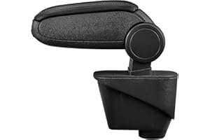 LP Trade Accoudoir Central pour C3 II 2 | Accessoire Console de Rangement et Repose-bras avec Compartiment Organiseur | Pièce Détachée d'Intérieur de Voiture | Simili Cuir Noir - Couture Noire