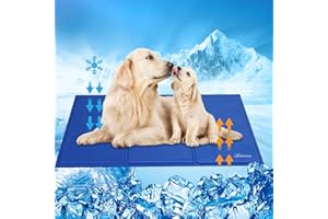 Lauva Dog Cooling Mat Large, Pet Cool Mat Dog Cat Icy Mattress Self Cooling Gel Non-Toxic Cold Bed Mat Chilled Pad Summer Essentials for Dogs Puppy Doggy Kitten Rabbits Animals Human Indoor Outdoor