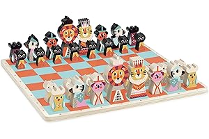 Vilac - Mon Premier Jeu d'échec - Revisité et illustré par Ingela P. Arrhenius - 7721 - Jouet Enfant - Jouet 100% en Bois - Développer sa réflexion et sa stratégie - Multicolore - A partir de 36 Mois