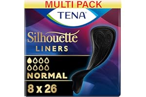 Tena Silhouette Noir Normal Lot de 8 paquets de 26