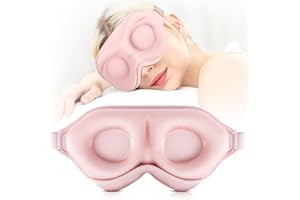 ZQQO Pink Sleep Mask for Eyelash Extensions – 15mm Eye Cave & Travel Buddy, 3D Blackout Blindfold for Side Sleepers & Sweet Dreams​