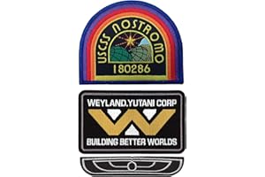 Titan One Europe - Set of 3 Building Better Worlds Weyland Yutani Nostromo Alien Spaceship Crew Cosplay Patches Toppe Ricamate