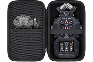 Aenllosi para Zoom H8, Estuche rígido de Transporte Protector para grabadora portátil de 12 Pistas, Negro (Solo Estuche)