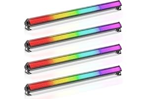RTKTOUP Wallwasher Barra de luz, 252pcs RGB LEDs Luz de Escenario Control dmx512 Luces de lavado Bañador de pared Tira para Discoteca Fiesta Iglesia Cumpleaños Boda(4 PCS)