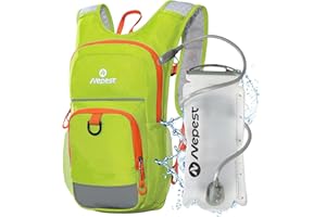 Nepest Kids Hydration Backpack, Mini Water Backpack with 1.5L Water Bladder for Hiking Cycling Running