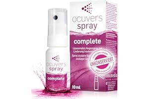 ‎OCUVERS Ocuvers Complete Eye Spray with 0.3% Hyaluron, Liposomes, Aloe Vera, Vitamin B5 and Vitamin E - Eye Spray for Dry Eyes - The Alternative to Eye Drops, 10 ml