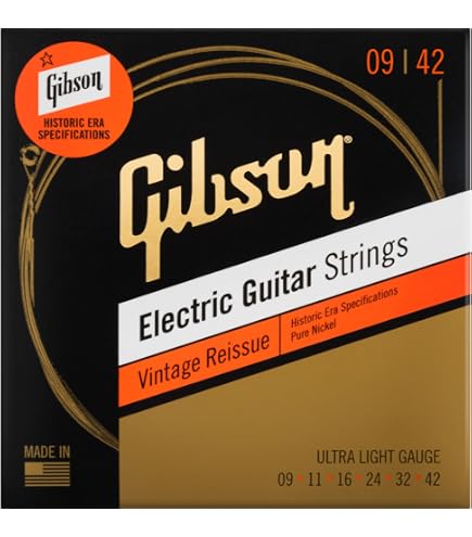 Cordes Gibson Brite Wire Reinforced Electric Medium 11-50 Pour Guitare Électrique