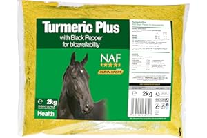 NAF Turmeric Plus for Horses 2kg – Natural Joint, Skin & Digestive Support – With Turmeric, Linseed Oil & Black Pepper – Promotes Comfort, Mobility & General Wellbeing – Easy-to-Feed Supplement