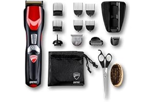 Ducati By Imetec GK 818 Race Kit Tondeuse à Barbe 16 en 1 pour le Visage et le Corps, Lames enduites de Titane, Lame Extra Large, Mini Rasoir, Rasoir pour le Corps, Tondeuse de Précision
