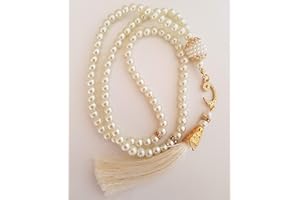 CAN SÜS 10X Lüks 99' lu Vav desenli incili tesbih 6 mm Gebetskette Kuran Koran bebek sekeri fotograf cercevesi Gastgeschenke mevlüd mevlid dügün sünnet sekeri nikah sekeri hochzeit