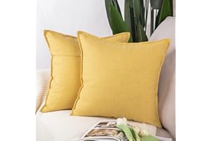 Madizz Zestaw 2 poszewek na poduszki, miękkie, dekoracyjne poszewki na poduszki na sofę, do sypialni, jasnobeżowe, 45 x 45 cm, kwadratowe