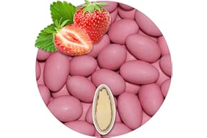 ‎EINSSEIN EinsSein 0,5kg Schokomandeln Erdbeere rosa matt Hochzeitsmandeln | Mandeln Schoko Hochzeit für Gastgeschenke Hochzeit, Taufe, Kommunion, Konfirmation | Taufmandeln Zuckermandeln Bonboniere Confetti