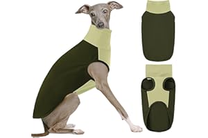 KONVINIT Windhund Pullover Fleece Hundepullover Grosse Hunde Winter Warm Rollkragen Strickpullover Hund Wintermantel für Innen- und Außenbereich