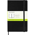 Moleskine Classic Plain Paper Notebook, Hard Cover and Elastic Closure Journal, Color Black, Size Medium 11.5 x 18 cm, 208 Pages