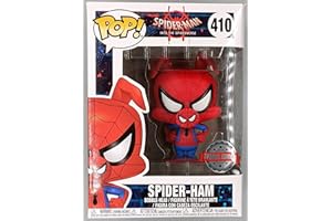 Funko Spider-Ham (Walgreens Exclusive): Spider-Man - Into The Spider-Verse x POP! Marvel Vinyl Figure & 1 PET Plastic Graphical Protector Bundle [#410 / 31679 - B]