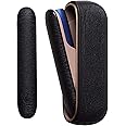 e-smoQ Case for IQOS 3 Duo Starter Set, Case for IQOS 3 Duo Accessories, Premium PU Leather Case + Flap Cover (Black)