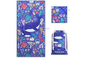 Diveblues Strandtuch Kinder, Mikrofaser Handtuch Schnell Trocknende, Leicht & Kompakt Badetuch Saugfähig, Kinderfreundlich und Sandfrei groß Saunatuch