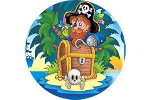 PARTYLANDIA-SHOP CIALDA in ostia PIRATI per DECORAZIONE TORTA