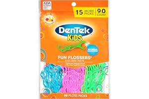 DenTek Kids Fun Flossers, fruta salvaje, 90 unidades