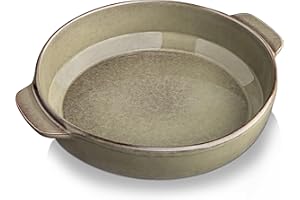 vancasso EMMA, Plat à Four avec Poignée en Céramique, Accessoire Cuisine Désign Antidérapant - 25 cm Ronde 1500ml