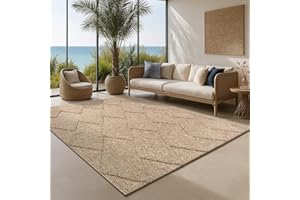the carpet Cairo – Tapis d’extérieur résistant aux intempéries, Aspect Jute Naturel avec Boucles, Durable, Facile d’Entretien, pour Balcon, terrasse et Jardin, 120 x 160 cm
