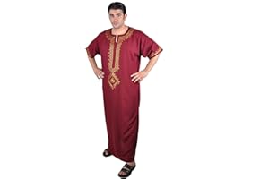 Egypt Bazar Moderner Herren-Kaftan, Farbe: weinrot