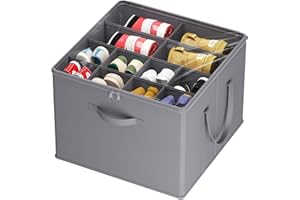 Lifewit Organizer per scarpe per armadio, adatto per 12-16 paia, grande scatola per scarpe con coperchio trasparente e manici rinforzati, contenitori pieghevoli adatti per stivali, tacchi, scarpe da