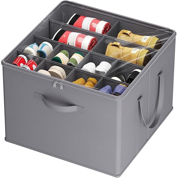Bolsa Organizadora Para Zapatos Y Botas - Con Cremallera, Ventana Lateral Transparente Y Asa, Material No Tejido Y PVC, Tamaño Corto Y Largo, Protección Contra Polvo