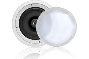 Pyle Altoparlanti Casse Audio da Incasso 20 Centimetri 2 Vie, Coppia, Woofer 2,54 Centimetri, Bobina Alta Temperatura, Montaggio a Filo, 50Hz-20kHz, 250 Watt Picco