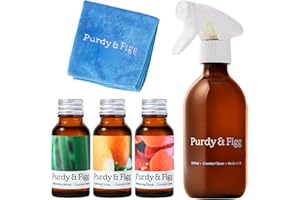 Purdy & Figg | Counter Clean Mixed Starter Kit | All Natural Gentle Non Toxic Organic Essential Oils Multipurpose Cleaner | Citrus Floral Vetiver | Home Kitchen Countertop