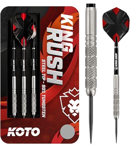 KOTO - Kingmax 90% Darts 25G - Zilver - Stevige Ringgrip