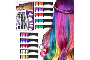 BATTOP 10PCS Hair Chalk Comb Temporary Bright Hair Color Cream for Girls Kids Women Gifts for Halloween Makeup Birthday Christmas Washable Colourful