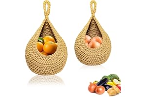 RongQiLBB Cestino di Frutta Cestini Portaoggetti da Appendere, Porta Frutta Cucina, Cesto Portaoggett, Cestino da Appendere Cestos Frutta da Appendere per Cucina, Soggiorn e Bagno, ecc (2 Pezzi)